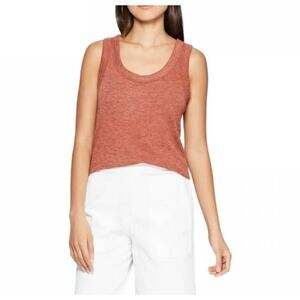 Prologue Burnt Orange Fitted Ribbed Tank Top Womens Plus XXL Scoop Neck Stretch